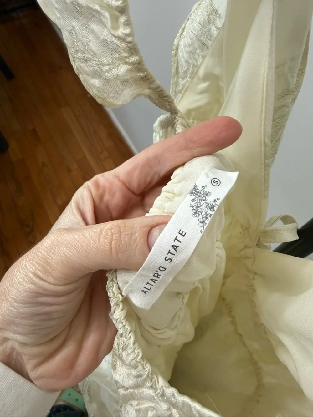 Altar'd State Cream V-Neck Tiered Maxi Dress - Picture 6 of 6